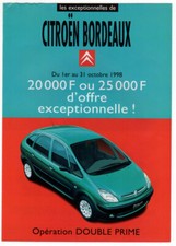 1999 CITROEN Vintage Original 4 page Print AD Flyer Xantia Xsara Picasso France