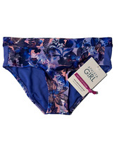 NWT Athleta Girl Vacay Mode Swimsuit Bottom Floral Multicolor Purple Pink  L/12
