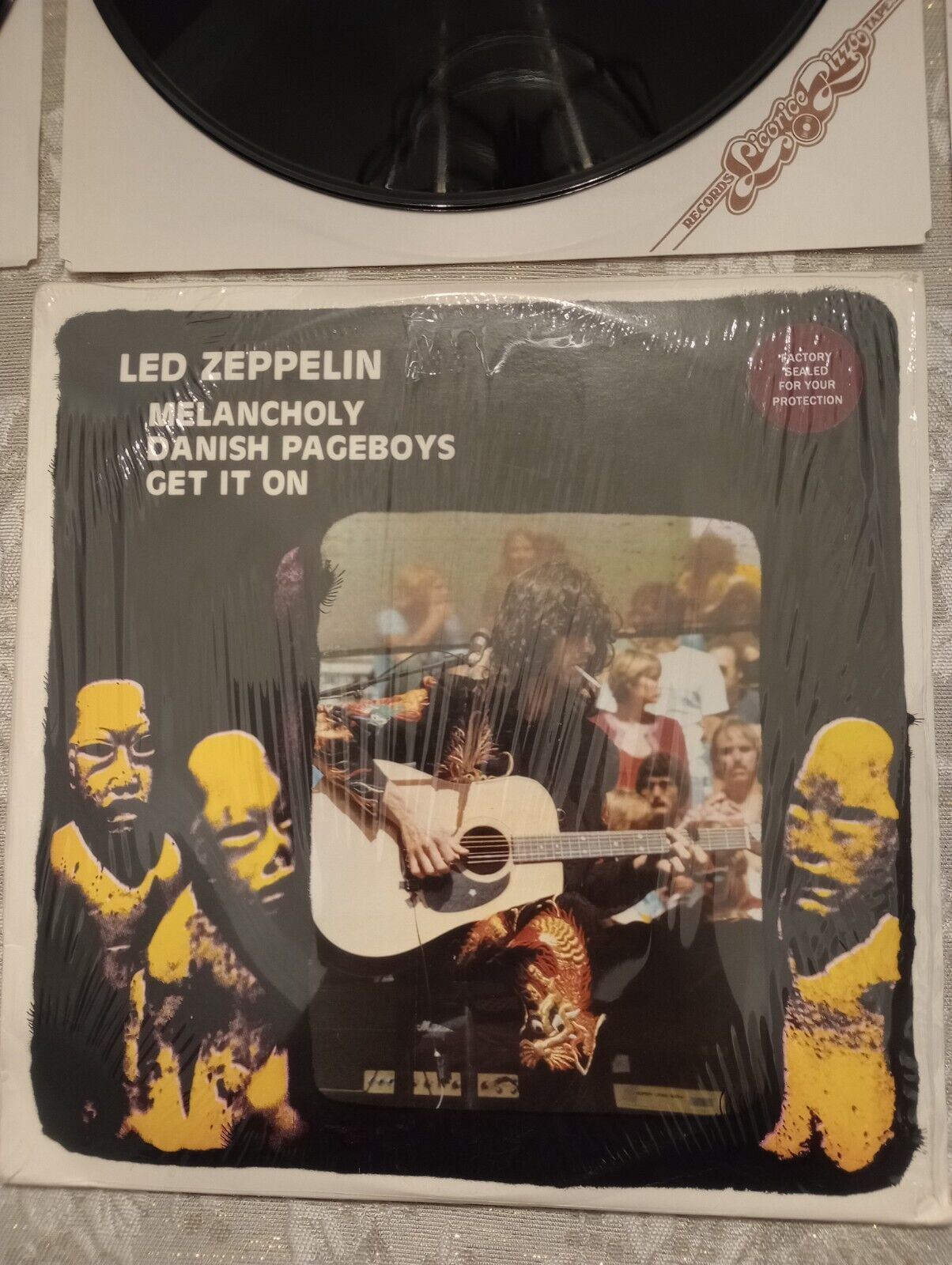Led Zeppelin Vinyl Danish  Pageboys Get It On Stair way To Heaven Live
