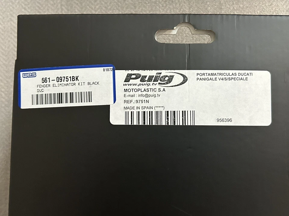KIT ELIMINADOR GUARDABARROS TRASERO PUIG NEGRO - DUCATI PANIGALE STREETFIGHTER - 9751N  Foto 3 de 4