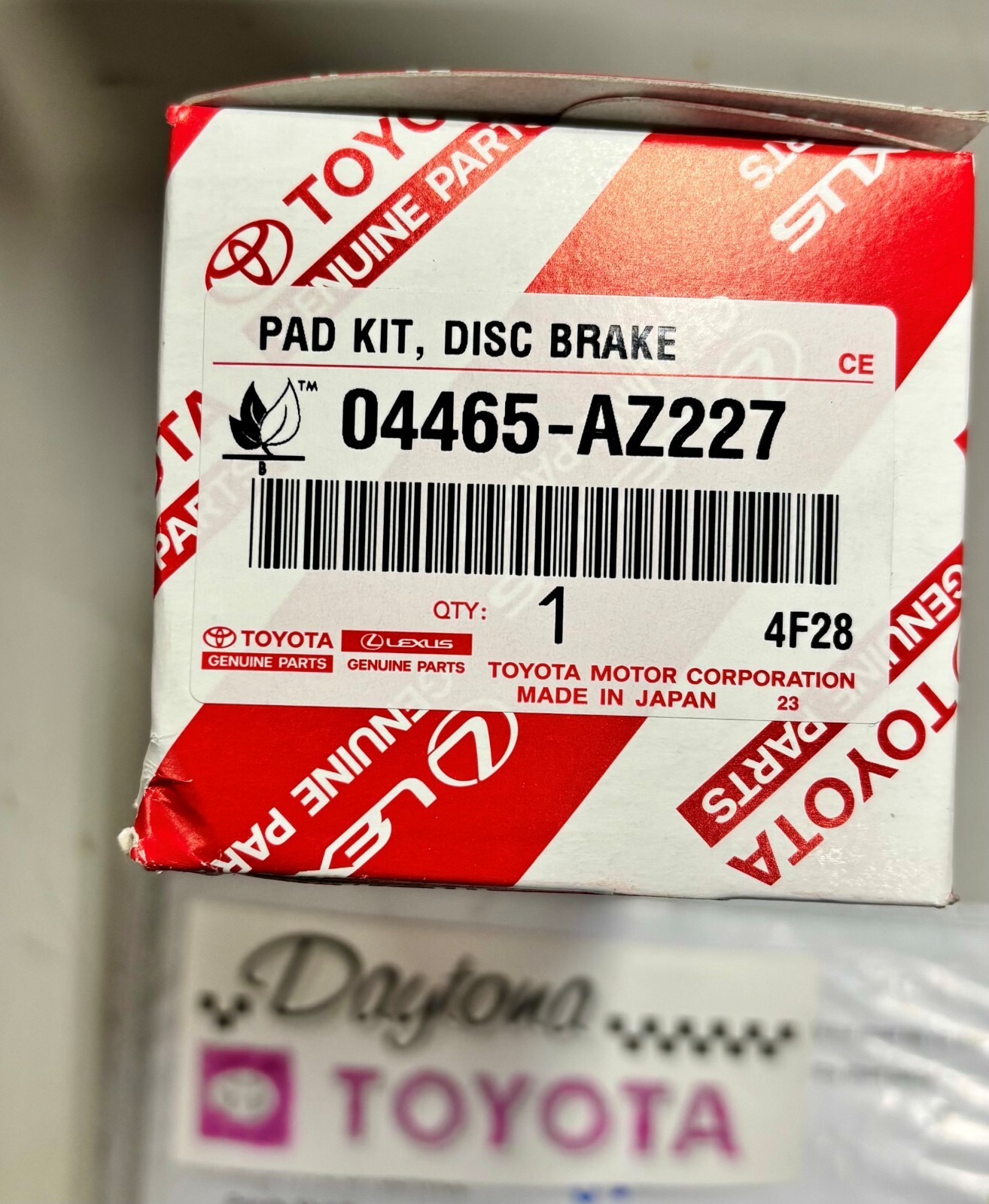 OEM Toyota 04465-AZ227 AZ327 Front Brake Pads for 2019-2024 Avalon Camry RAV4
