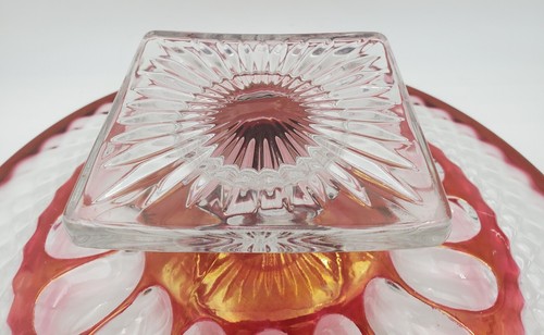 13.25" Westmoreland Wakefield Waterford Ruby Red Stain Footed Cake Stand WF-30 - Picture 14 of 16
