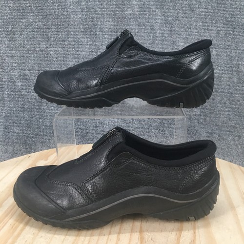 Scarpe Clarks uomo 7 M mocassini mugger comodi punta tonda pelle nera casual - Foto 2 di 16