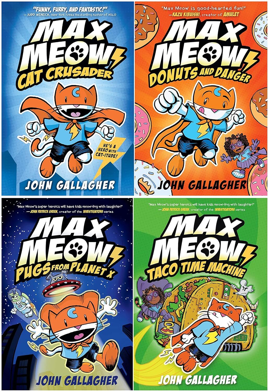 Max Meow 4 Books A Graphic Novel Collection Set By John Gallagh | John Gallagher