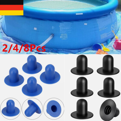 2-8 Stück Erweiterter Pool Plug Stopper, Ersatz Ground Swimming Pool Filter nEU
