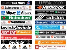 SUBBUTEO 20 " NUOVI " ADESIVI EUROPA LEAGUE 2025-26 SPONSOR  for FENCE TRANSENNA