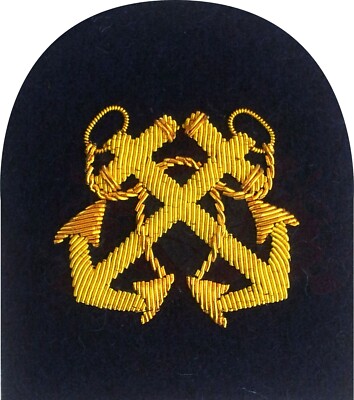 Merchant Navy Bosun Bonson's Arm Hand Embroidered Bullion Badge
