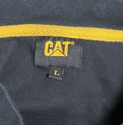 Caterpillar Men’s Black Large 1/4 Button Long Sleeve T Shirt. 2567 - Picture 3 of 4