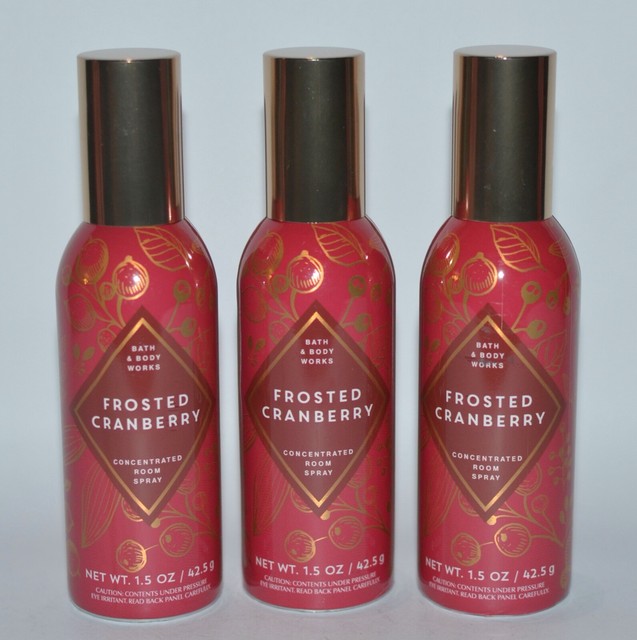 3 BATH & BODY WORKS FROSTED CRANBERRY CONCENTRATED ROOM SPRAY PERFUME MIST RED eBay