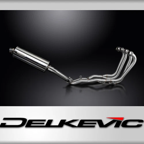 Honda CBR1000F Hurricane 87-99 Full Exhaust 4-1 350mm Oval Stainless Silencer