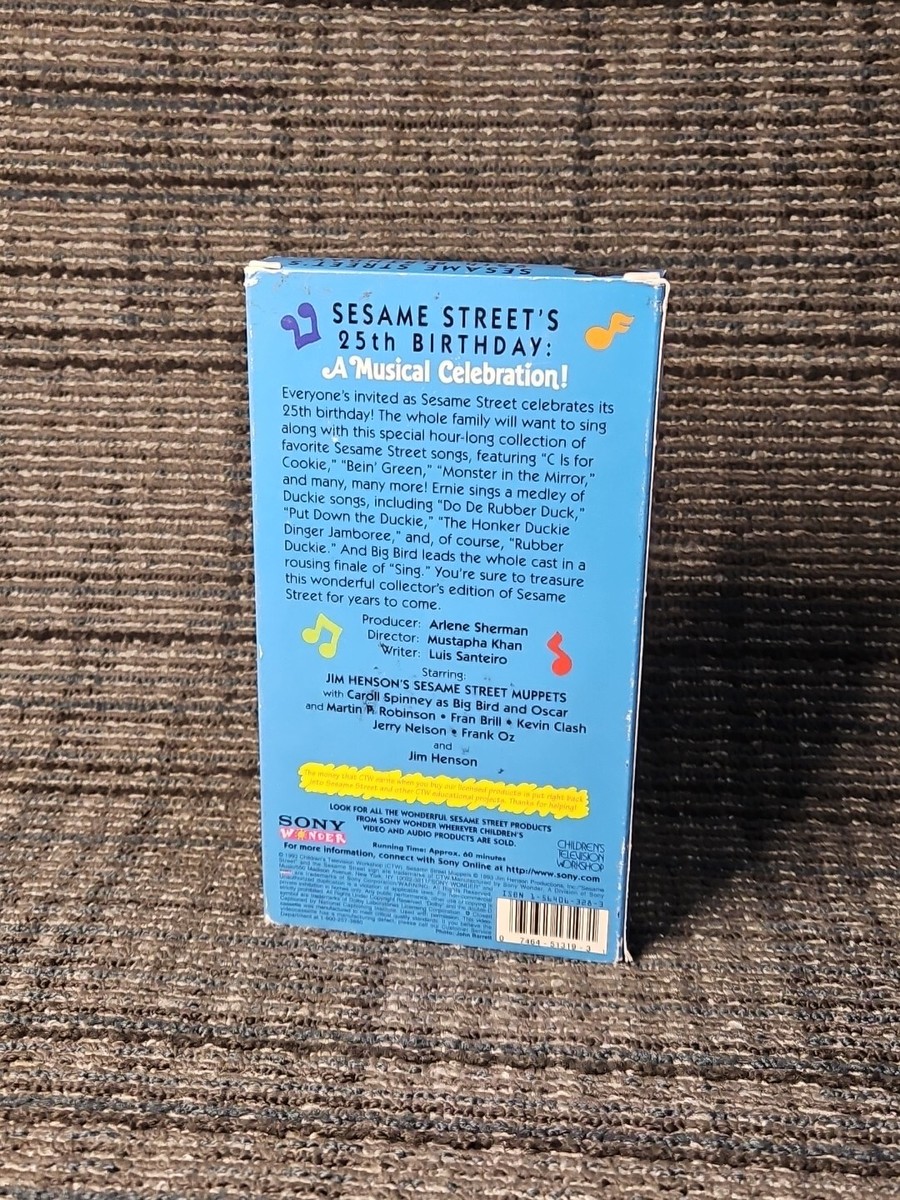 Sesame Street 25th Birthday A Musical Celebration VHS 1993