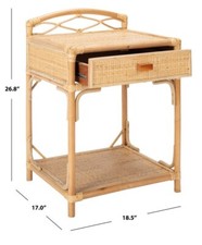 Safavieh BEA 1 CAJÓN 1 ESTANTE MESITA DE NOCHE, Precio rebajado 2172752574 NST4000A