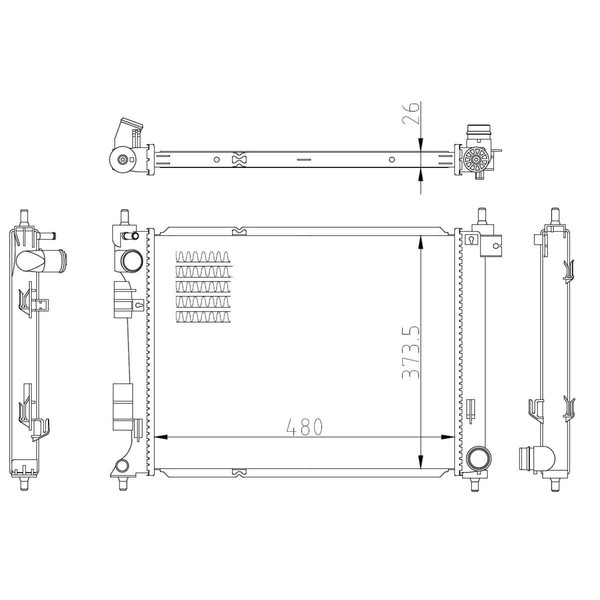 KüHler WasserküHler MotorküHler Aluminium FüR Hyundai I20 Active GB-image