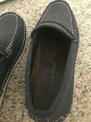 Cubavera Mens Sz 9 Loafer Shoes navy blue teal stitched  display picture 3