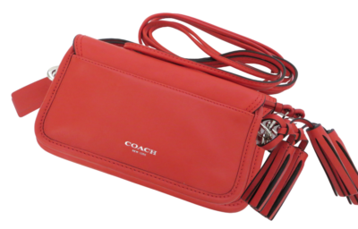 ショルダーバッグ Rare COACH Legacy Penny Shoulder Bag New NWT Coach Legacy Leather Carnelian Orange Penny Crossbody