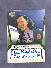 2024 Marvel Studios Series 1 Signature Sensations Tom Hiddleston INSCRIBED Auto