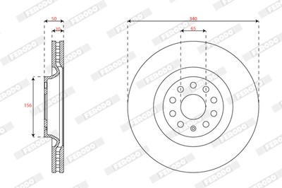 FERODO DDF3062C-1 Bremsscheibe für VW