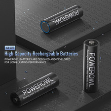AA Batteries Rechargeable 8 Pack  High Capacity 2800Mah 1200 Cycles 1.2 1.57 per battery