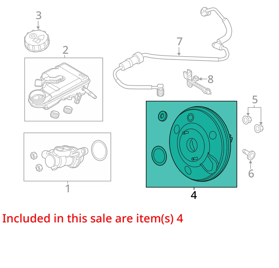 Ford Focus 2012-2018 potenciador de freno OEM RCOIF Foto 2 de 3
