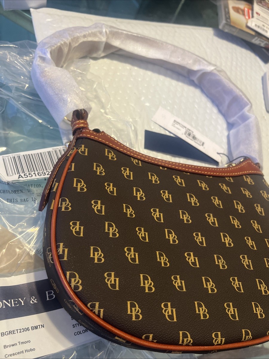 Dooney & Bourke Crescent Hobo Brown Tmoro NWT bgret2306 BMTN Dooney & Bourke Crescent Hobo Brown Tmoro NWT bgret2306 BMTN