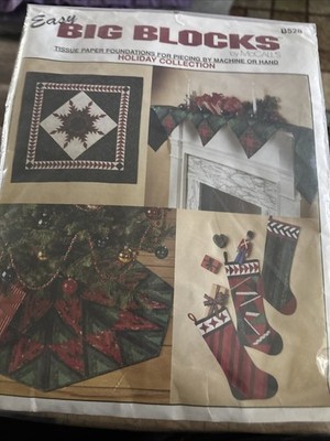 HOLIDAY COLLECTION McCalls Easy Big Blocks Pattern B528 Paper Foundation
