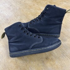 Dr. Doc Martens Shoreditch Black Canvas Lace Up Combat Boots Women s Size 5 US