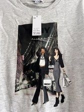 New W/ Tags DKNY New York Graphic Gray Sweatshirt MSRP 89 Sz M