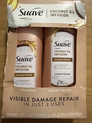 Suave coconut Oil Infusion Shampoo and Conditioner Set, 18 oz each x 2 PK. (6a)