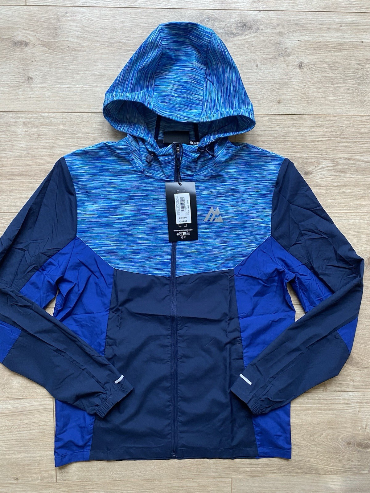 Montirex trail 3.0 windbreaker jacket - triple blue - size Small - brand new