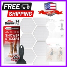 Bathtub Non Slip Stickers - 24 PCS, 3.15", Clear  Anti Slip Shower Stickers ...
