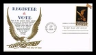 DR JIM STAMPS US COVER REGISTER AND VOTE FIRST DAY ISSUE KHOL KRAFT CACHET