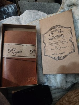 Galen Leather leather traveler's notebook cover Initials Printed Cover. 