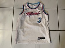 Nike NBA Miami Heat Dwayne Wade 3 "Vice City" White Jersey Youth M 10/12