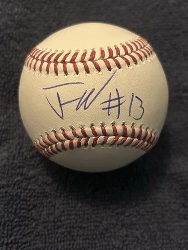 JUSTIN CRAWFORD SIGNED AUTOGRAPHED OML BASEBALL JSA COA PHILLIES ROOKIE