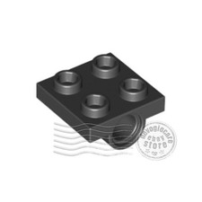8x LEGO 2817 Piastra con 2 fori 2x2 Nero | 281726