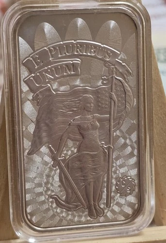 Rare Lady Liberty Unity 1 troy oz .999 Silver Bar Bullion Serpent Freedom Girl