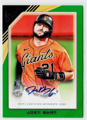 Joey Bart 2022 Topps Gallery Young Stars Autographs Green #YSA-JB Giants /99