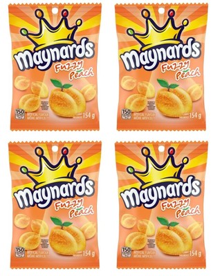 Maynards, Fuzzy Peach, Gummy Candy, 154g (4 Pack)