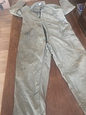 Work Coveralls Fire Resistant Green Ex Large Used Condition See Pictures