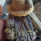 Plush Stuffed Rabbit Dressed w/ Straw Hat Blue Gingham Outfit Multicolor PLR8016 — photo 2