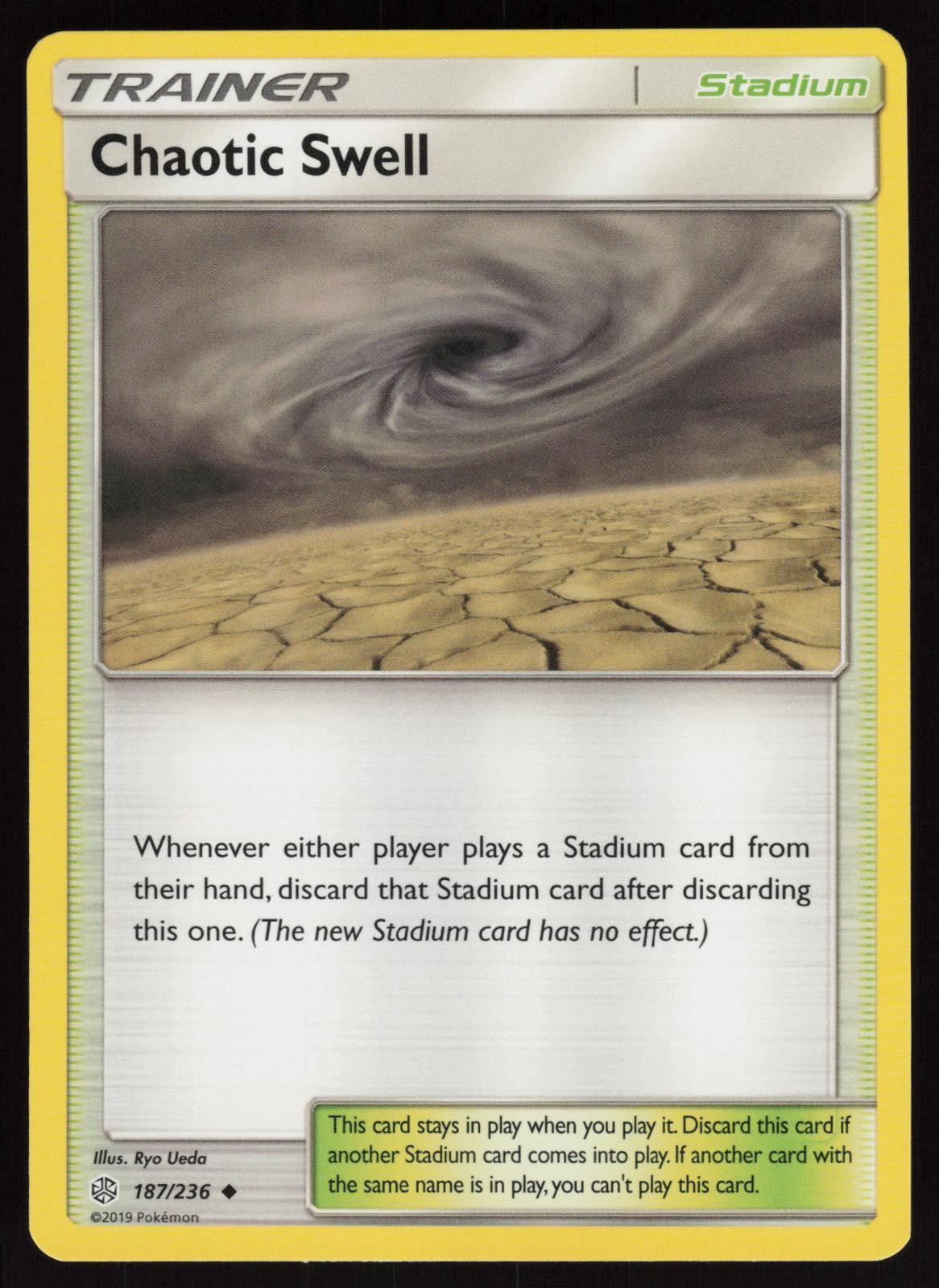 CHAOTIC SWELL 187/236 UNCOMMON COSMIC ECLIPSE POKEMON NM/M