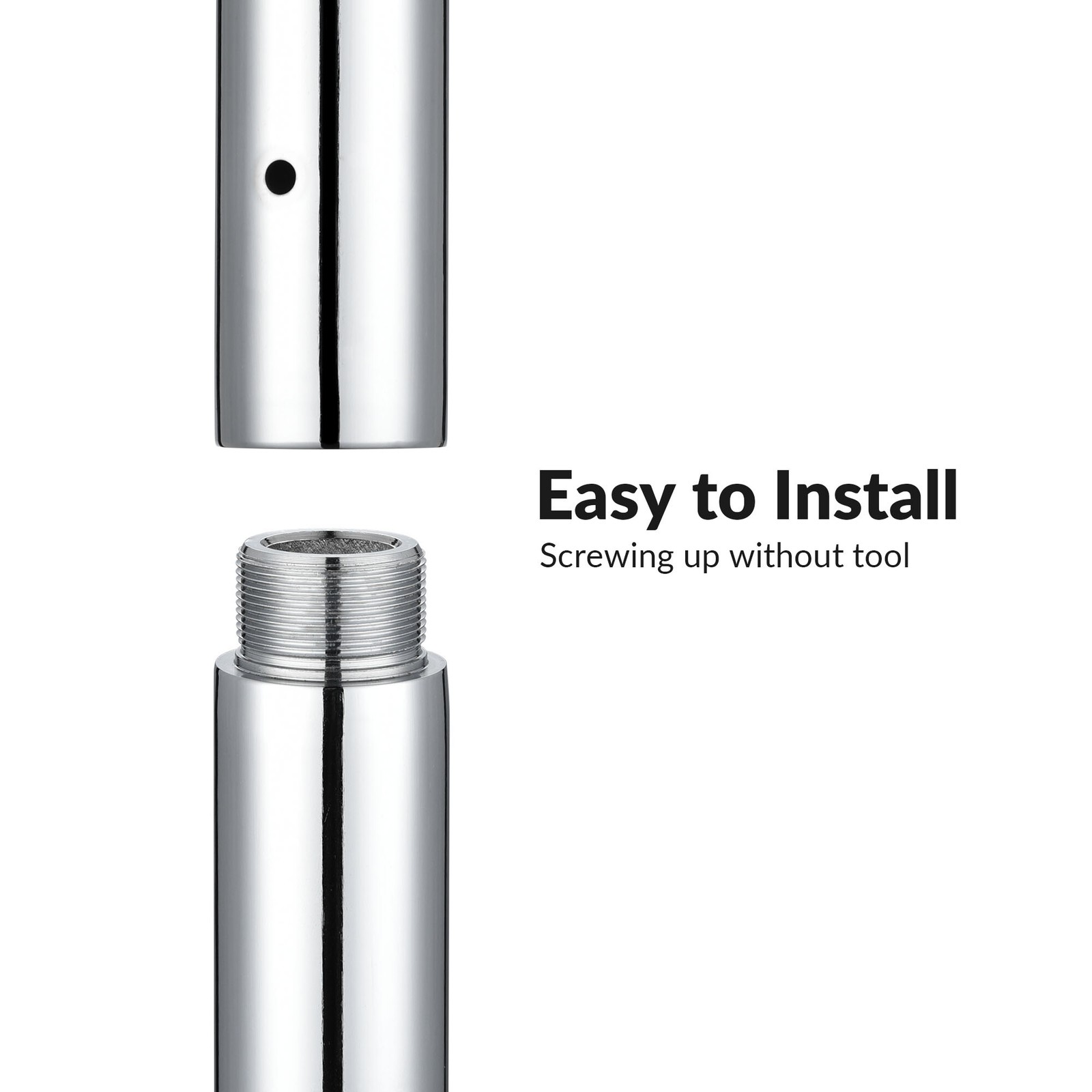 Portable 262mm Dancing Pole Extension Tube Fitness Pole Exercise Home Silver