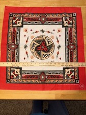 VTG Native American Bandana Handkerchief Wamcraft USA 21  X21  