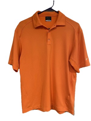 Nike Golf Polo Shirt Adult Medium Orange Dri-Fit Short Sleeve Mens M Tennessee