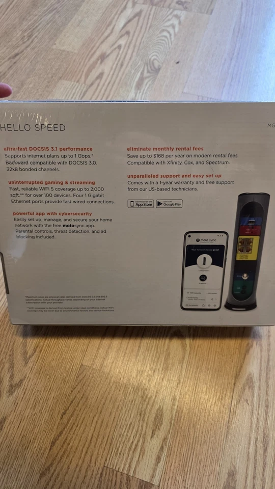 Motorola MG8702 Cable Modem + Wi-Fi Router-Black - Image 3 of 3