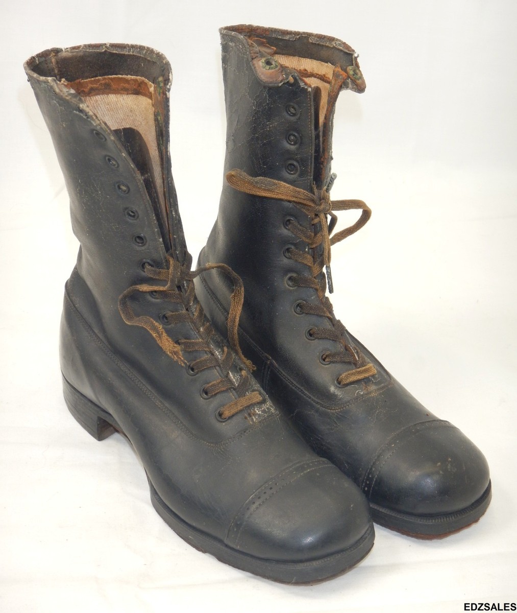 Pair of Black Vintage Victorian Style Lace Up Shoes Boots | eBay