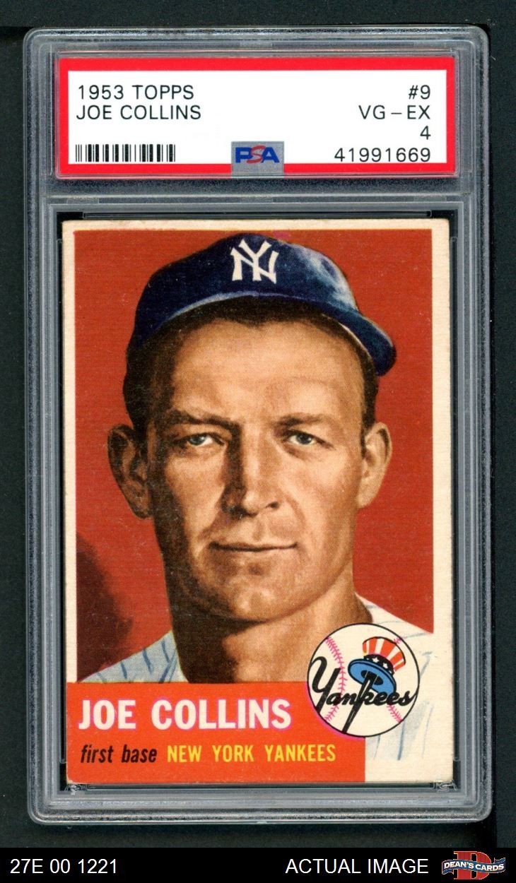 1953 Topps #9 Joe Collins Yankees PSA 4 - VG/EX