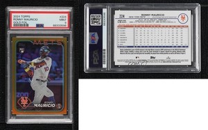 2024 Topps Series 1 Gold Foil Ronny Mauricio #224 PSA 9 MINT Rookie RC