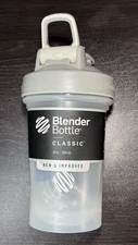 BlenderBottle Classic 20oz Shaker Bottle – New & Improved – Gray - BPA Free -NEW