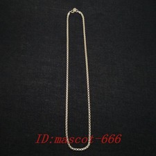 L 23.5 Inch Old Chinese Tibet Silver Handmade Necklace Bracelet Gift Collection